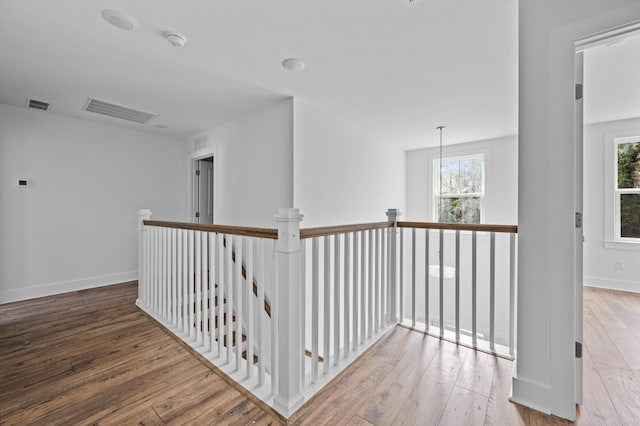 hall featuring hardwood / wood-style floors