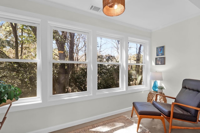 sunroom / solarium with visible vents