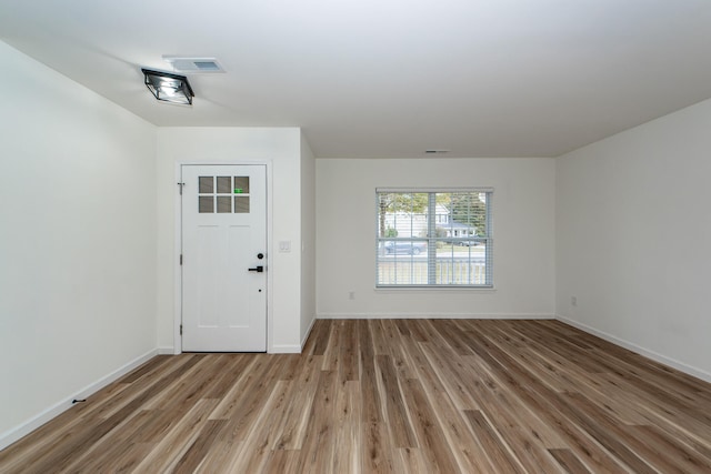 entryway with light wood-type flooring