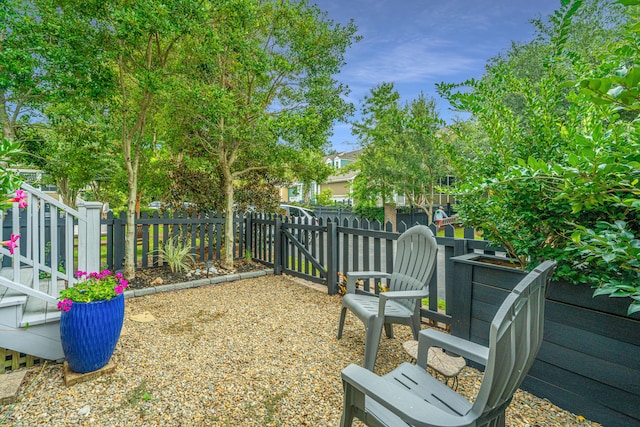 view of yard with a patio area