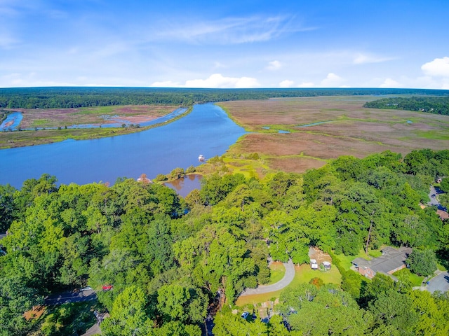 7074 W Constellation Dr, North Charleston, SC 29418 - drone / aerial view of a nearby body of water and a heavily wooded area