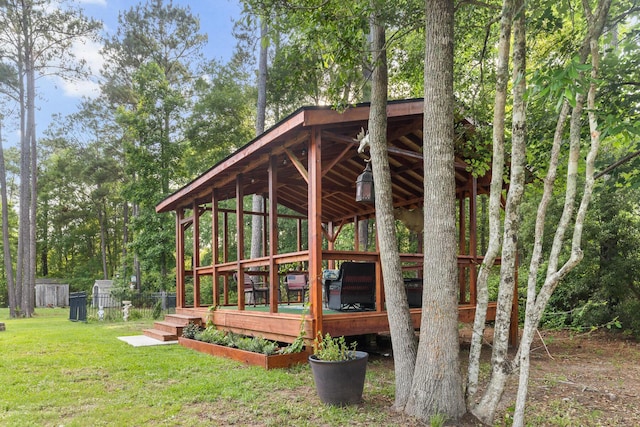 1583 Southwick Dr, Johns Island, SC 29455 - deck with a yard and view of scattered trees