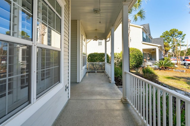 view of patio with a porch