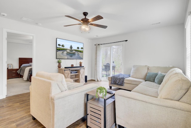 127 Rosefield Ct, Summerville, SC 29485 - living area with wood finished floors and ceiling fan