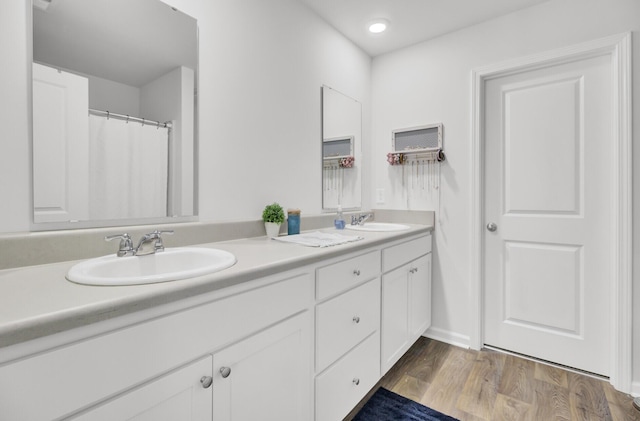 127 Rosefield Ct, Summerville, SC 29485 - full bath featuring a sink, wood finished floors, and double vanity