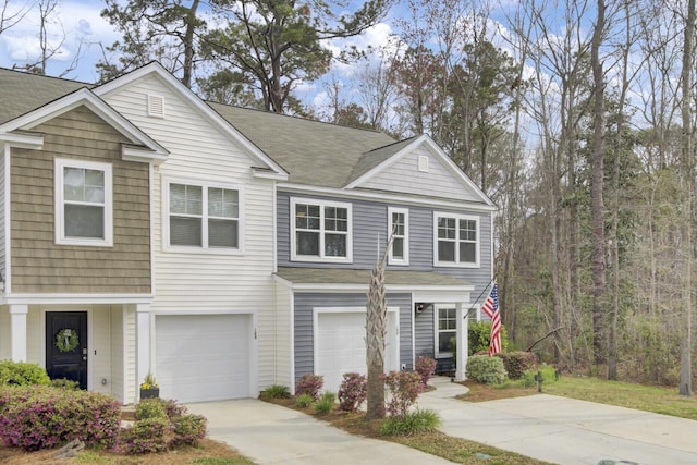 127 Rosefield Ct, Summerville, SC 29485 - view of front of home featuring an attached garage, driveway, and roof with shingles