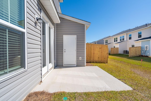 view of patio featuring central AC unit