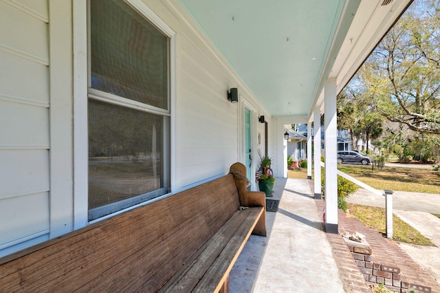 view of patio / terrace with a porch