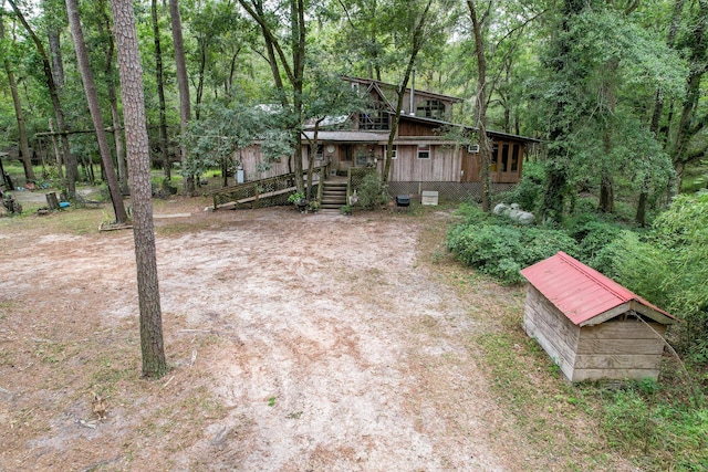 1373 Bridge St, Branchville, SC 29432 - view of yard with a deck