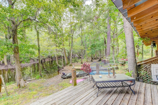 1373 Bridge St, Branchville, SC 29432 - wooden terrace with outdoor dining area