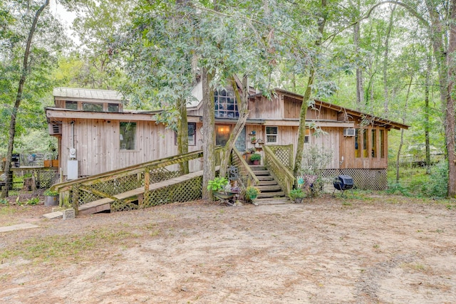 1373 Bridge St, Branchville, SC 29432 - view of front of home featuring a deck and a wall mounted AC