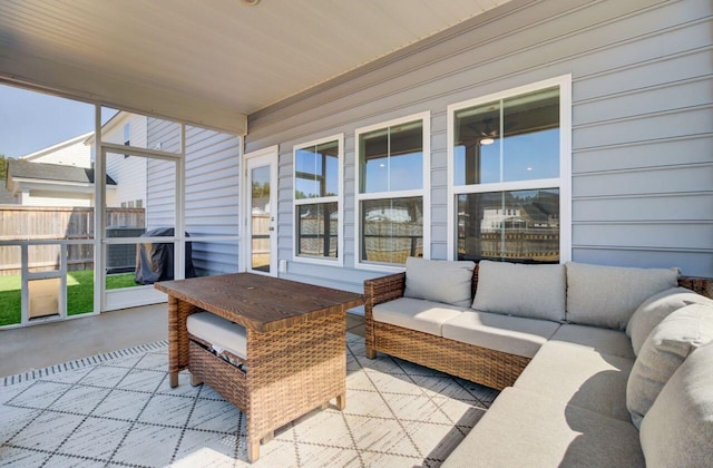 view of sunroom