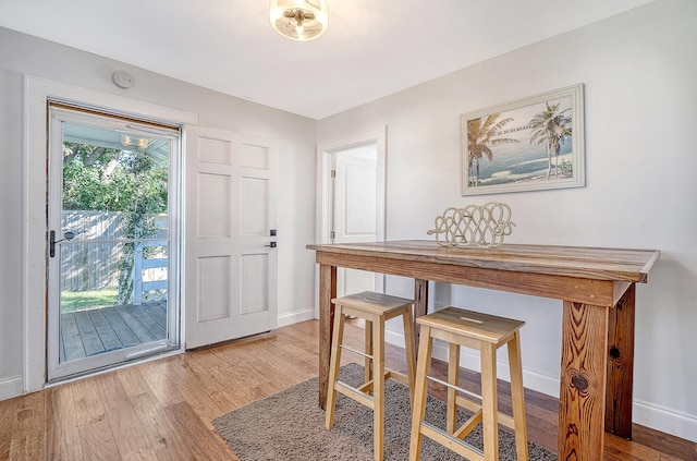 interior space featuring light hardwood / wood-style floors