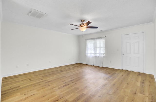 509 Hill St, Moncks Corner, SC 29461 - spare room with ceiling fan, light wood finished floors, and baseboards