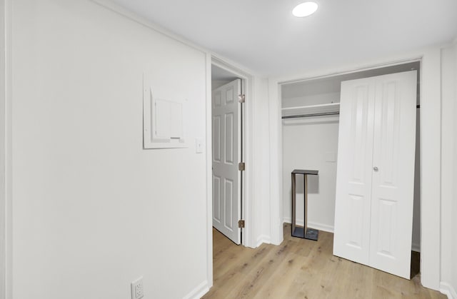509 Hill St, Moncks Corner, SC 29461 - unfurnished bedroom featuring light wood-type flooring, a closet, and baseboards