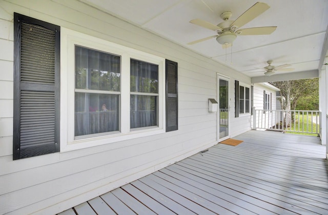 509 Hill St, Moncks Corner, SC 29461 - deck featuring ceiling fan and covered porch