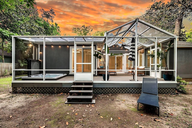 8 Pony Ln, Charleston, SC 29407 - rear view of property featuring a sunroom and a deck