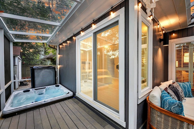 8 Pony Ln, Charleston, SC 29407 - wooden deck with a covered hot tub