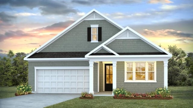 54 Twickenham Loop, Yemassee, SC 29945 - craftsman inspired home with a garage, driveway, and a lawn