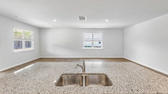 54 Twickenham Loop, Yemassee, SC 29945 - kitchen featuring light stone counters, plenty of natural light, and open floor plan