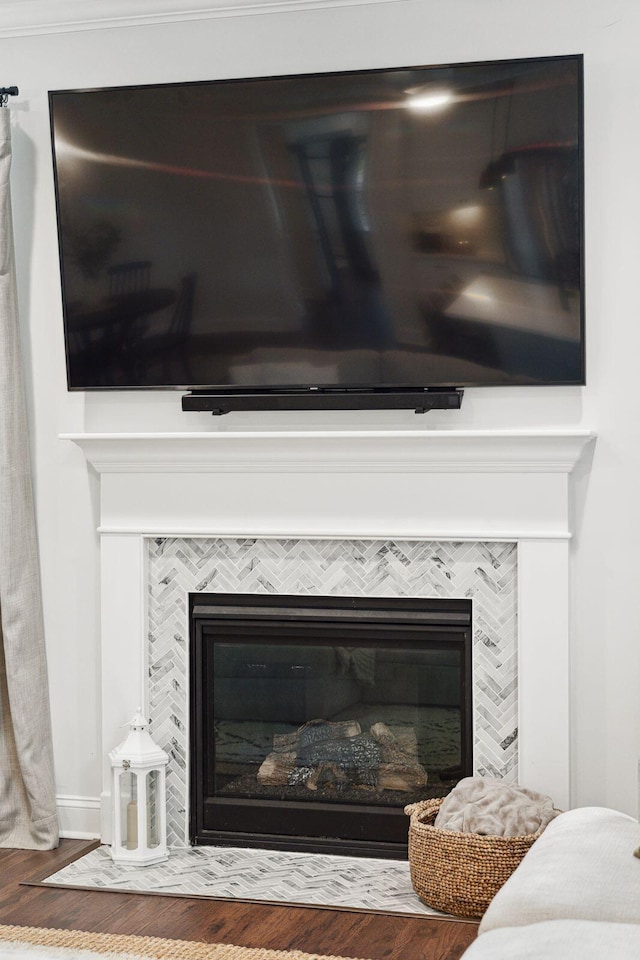 2267 Kemmerlin St, Johns Island, SC 29455 - detailed view of a fireplace and wood finished floors