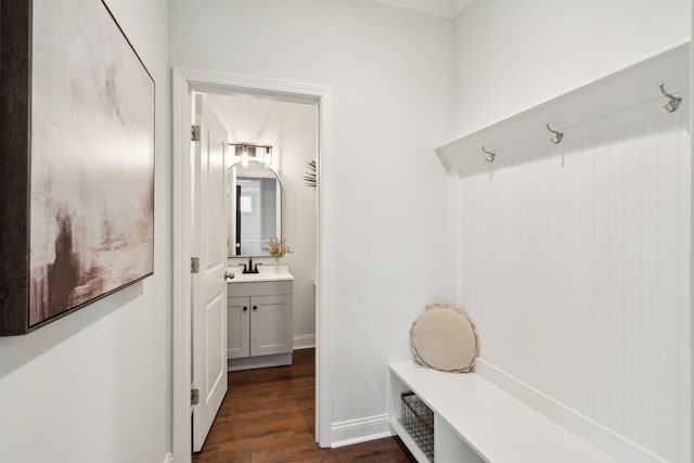 2267 Kemmerlin St, Johns Island, SC 29455 - mudroom with dark wood-style flooring and baseboards