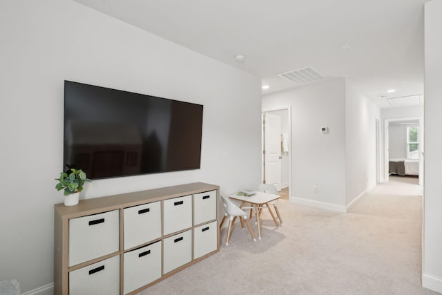 2267 Kemmerlin St, Johns Island, SC 29455 - living area featuring light carpet and recessed lighting