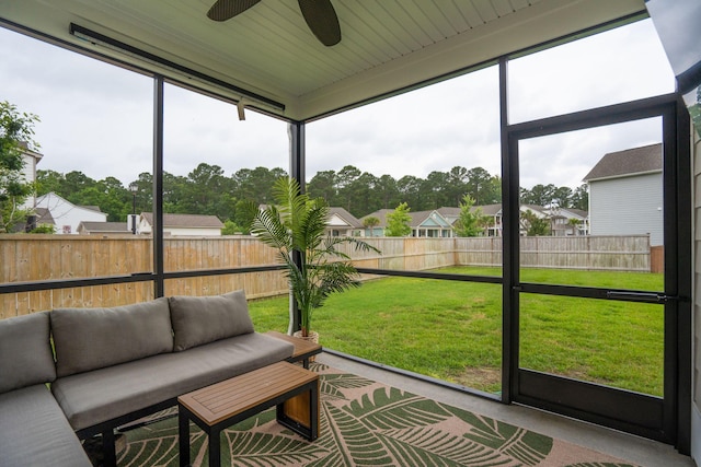 2267 Kemmerlin St, Johns Island, SC 29455 - sunroom with ceiling fan and an outdoor living space