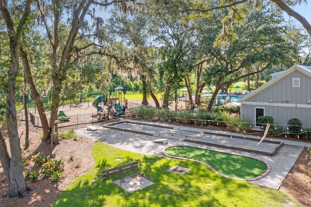 2267 Kemmerlin St, Johns Island, SC 29455 - view of yard featuring an area to practice putting and view of scattered trees