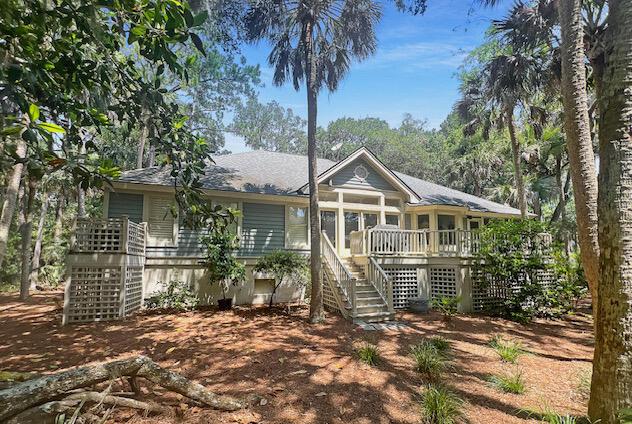 2655 Gnarled Pne, Seabrook Island, SC 29455 - ranch-style house featuring stairway and a deck