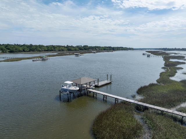 4855 Retriever Rd, Wadmalaw Island, SC 29487 - dock featuring a water view