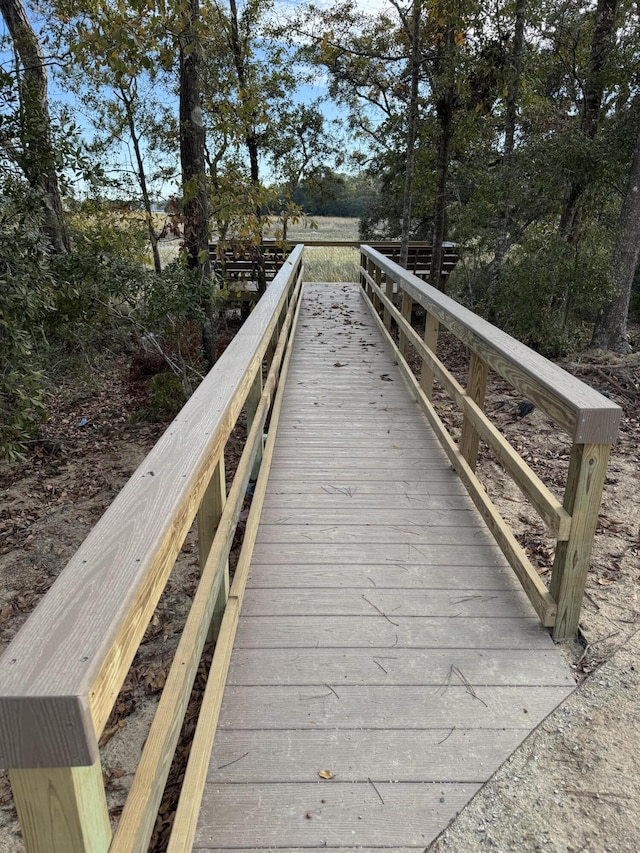 view of dock area