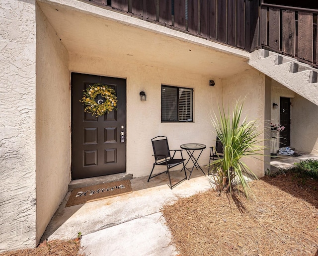 2901 Dove Haven Ct Unit C, Charleston, SC 29414 - property entrance with stucco siding