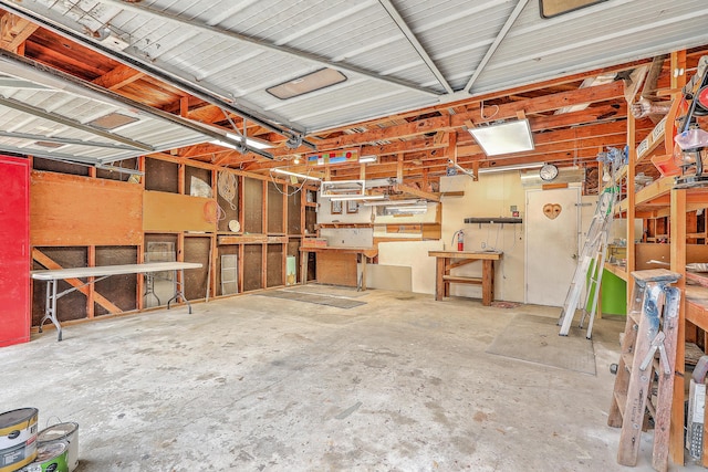4729 Lang Ridge Dr, North Charleston, SC 29405 - garage with a workshop area