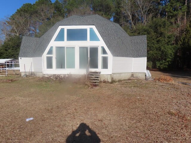 1236 Eutaw Rd, Eutawville, SC 29048 - back of property featuring entry steps and a shingled roof