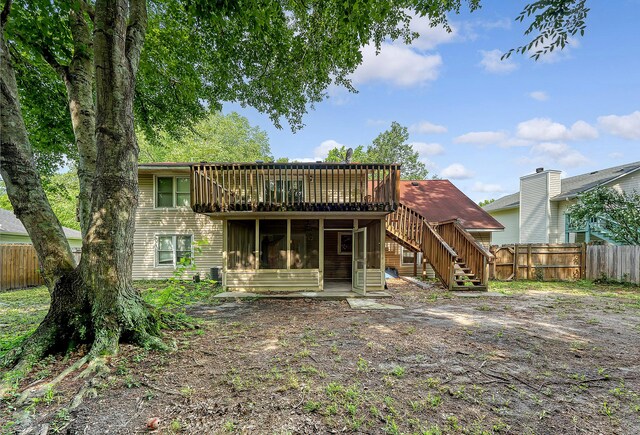 4606 Moss Ct, North Charleston, SC 29420 - back of property featuring stairway and a deck