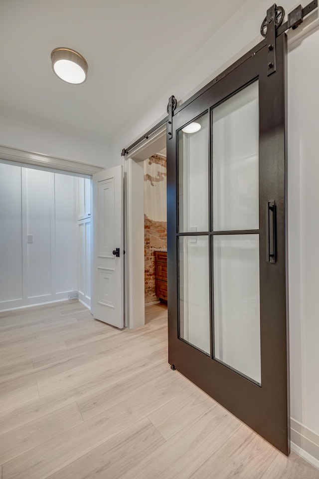 interior space with wood finished floors