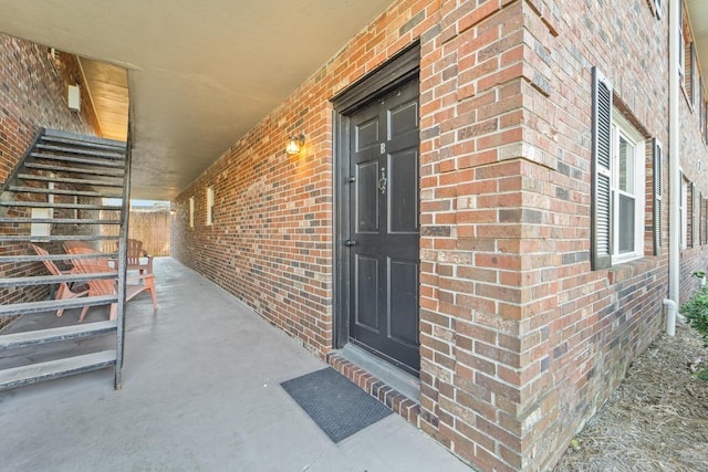 view of doorway to property