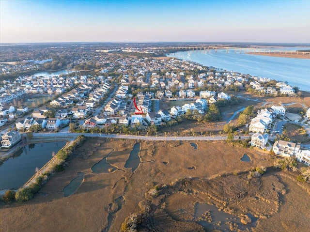 1962 Bellona St, Charleston, SC 29492 - aerial view featuring a water view and a residential view