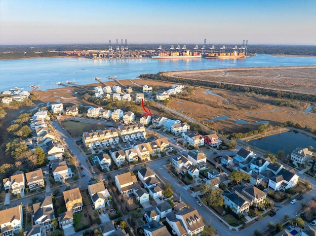 1962 Bellona St, Charleston, SC 29492 - drone / aerial view with a water view and a residential view