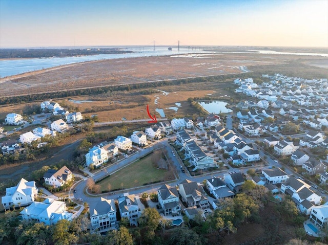 1962 Bellona St, Charleston, SC 29492 - aerial view featuring a water view and a residential view