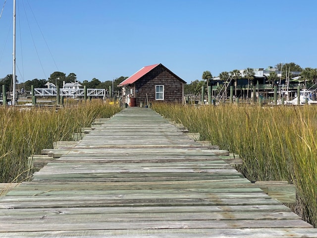 view of dock