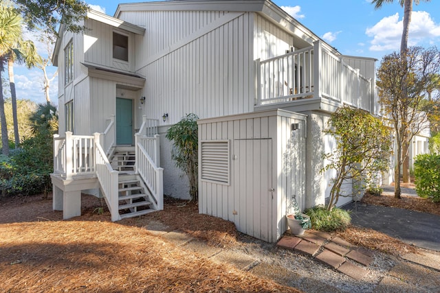 exterior space with a balcony