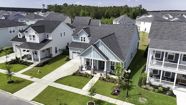 aerial perspective of suburban area