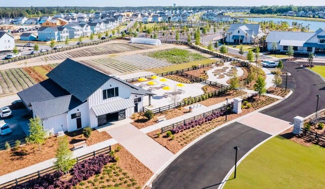 aerial view of residential area