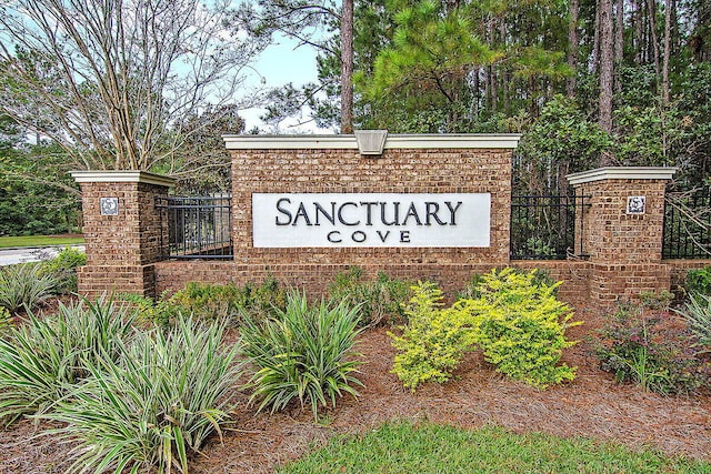 view of community sign