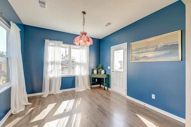 interior space featuring hardwood / wood-style floors