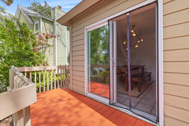 view of wooden deck