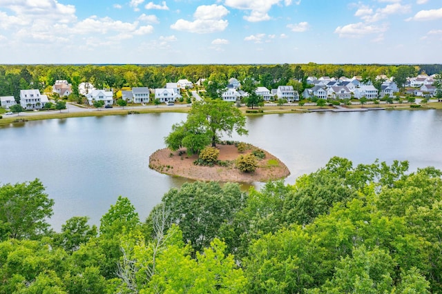 property view of water featuring a residential view