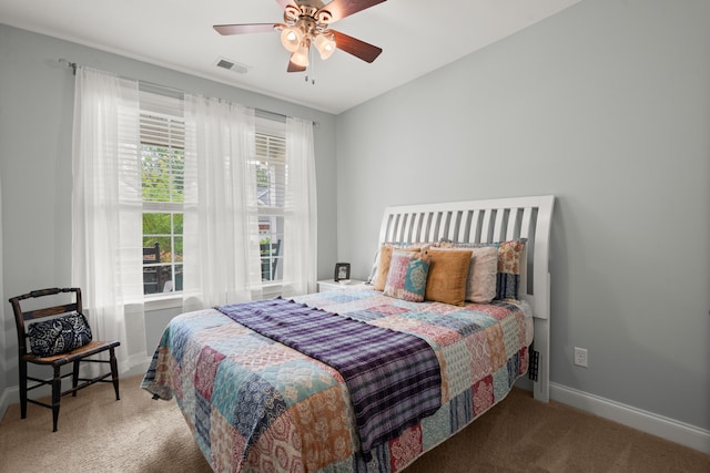 207 Brutus Ln, Summerville, SC 29485 - bedroom featuring carpet, baseboards, and a ceiling fan